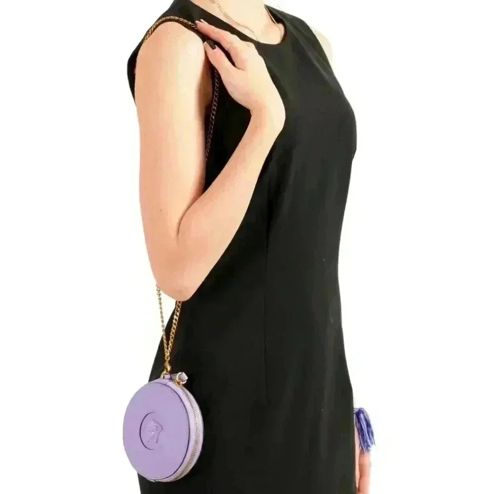 NWT VERSACE PURPLE CALF LEATHER MINI BAG - Picture 7 of 8